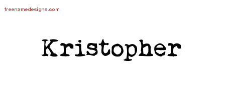 Vintage Writer Name Tattoo Designs Kristopher Free