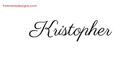 Classic Name Tattoo Designs Kristopher Printable