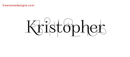 Decorated Name Tattoo Designs Kristopher Free Lettering