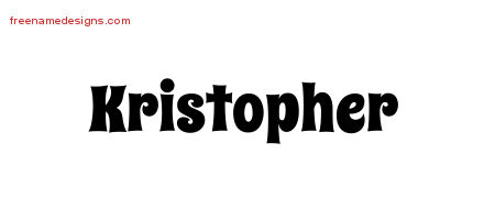 Groovy Name Tattoo Designs Kristopher Free