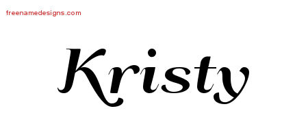 Art Deco Name Tattoo Designs Kristy Printable