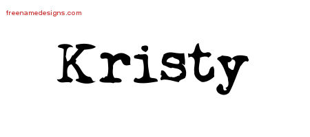 Vintage Writer Name Tattoo Designs Kristy Free Lettering