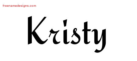 Calligraphic Stylish Name Tattoo Designs Kristy Download Free