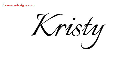Calligraphic Name Tattoo Designs Kristy Download Free