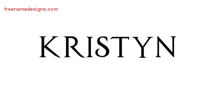 Regal Victorian Name Tattoo Designs Kristyn Graphic Download