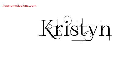 Decorated Name Tattoo Designs Kristyn Free