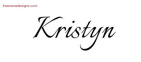 Calligraphic Name Tattoo Designs Kristyn Download Free