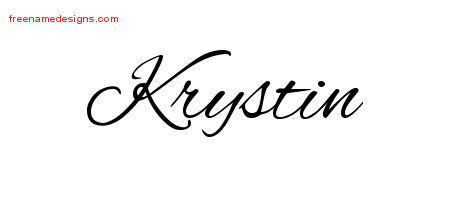 Cursive Name Tattoo Designs Krystin Download Free