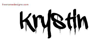 Graffiti Name Tattoo Designs Krystin Free Lettering