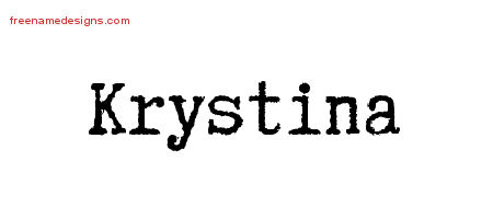 Typewriter Name Tattoo Designs Krystina Free Download
