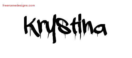 Graffiti Name Tattoo Designs Krystina Free Lettering