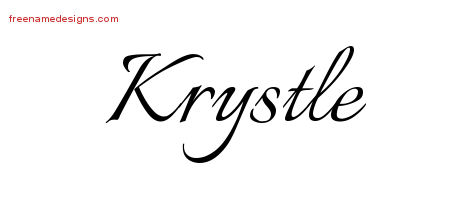 Calligraphic Name Tattoo Designs Krystle Download Free