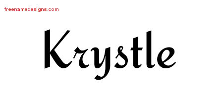 Calligraphic Stylish Name Tattoo Designs Krystle Download Free