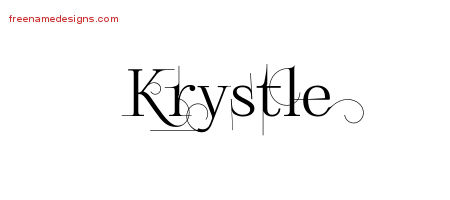 Decorated Name Tattoo Designs Krystle Free