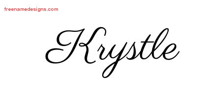 Classic Name Tattoo Designs Krystle Graphic Download