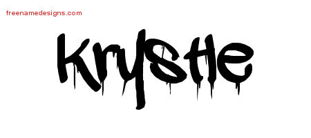 Graffiti Name Tattoo Designs Krystle Free Lettering
