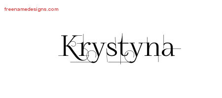 Decorated Name Tattoo Designs Krystyna Free