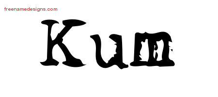 Vintage Writer Name Tattoo Designs Kum Free Lettering