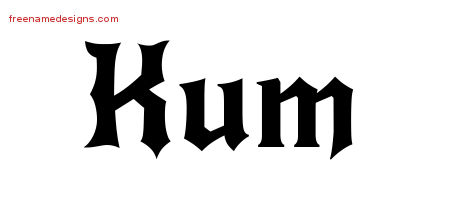 Gothic Name Tattoo Designs Kum Free Graphic