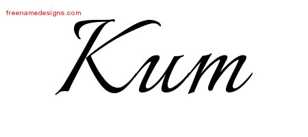 Calligraphic Name Tattoo Designs Kum Download Free