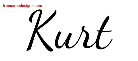 Lively Script Name Tattoo Designs Kurt Free Download