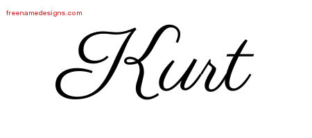 Classic Name Tattoo Designs Kurt Printable