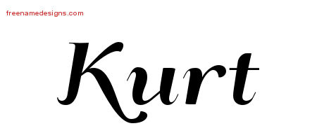 Art Deco Name Tattoo Designs Kurt Graphic Download