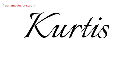 Calligraphic Name Tattoo Designs Kurtis Free Graphic