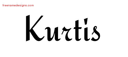 Calligraphic Stylish Name Tattoo Designs Kurtis Free Graphic