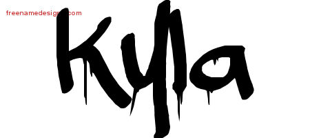 Graffiti Name Tattoo Designs Kyla Free Lettering