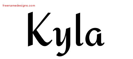 Calligraphic Stylish Name Tattoo Designs Kyla Download Free