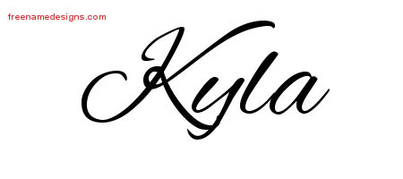 Cursive Name Tattoo Designs Kyla Download Free
