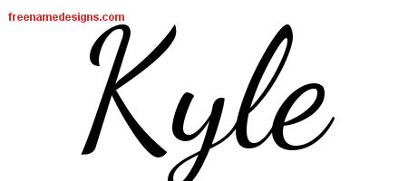 Lively Script Name Tattoo Designs Kyle Free Download