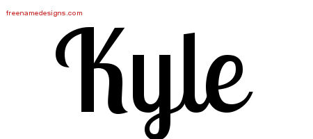 Handwritten Name Tattoo Designs Kyle Free Download