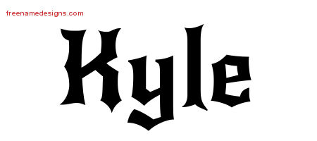 Gothic Name Tattoo Designs Kyle Download Free