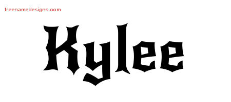 Gothic Name Tattoo Designs Kylee Free Graphic