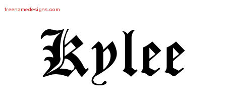 Blackletter Name Tattoo Designs Kylee Graphic Download