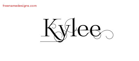 Decorated Name Tattoo Designs Kylee Free