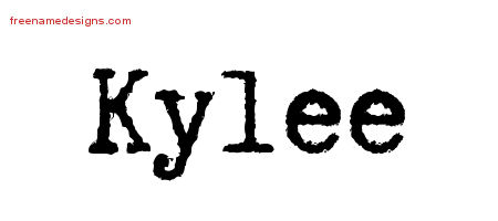 Typewriter Name Tattoo Designs Kylee Free Download