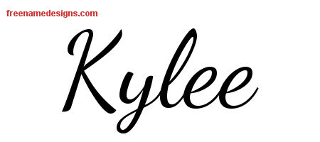 Lively Script Name Tattoo Designs Kylee Free Printout