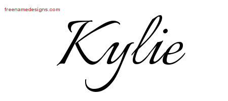 Calligraphic Name Tattoo Designs Kylie Download Free