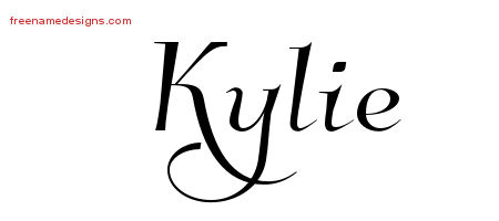 Elegant Name Tattoo Designs Kylie Free Graphic