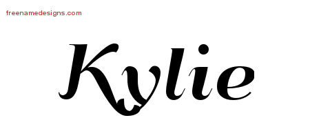 Art Deco Name Tattoo Designs Kylie Printable
