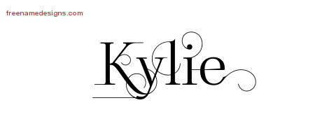 Decorated Name Tattoo Designs Kylie Free