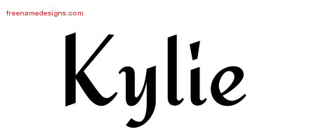 Calligraphic Stylish Name Tattoo Designs Kylie Download Free
