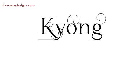 Decorated Name Tattoo Designs Kyong Free