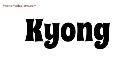 Groovy Name Tattoo Designs Kyong Free Lettering