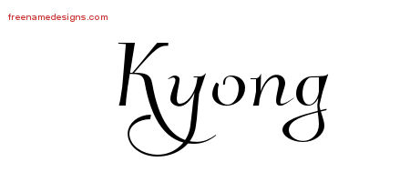 Elegant Name Tattoo Designs Kyong Free Graphic