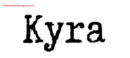 Typewriter Name Tattoo Designs Kyra Free Download