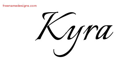 Calligraphic Name Tattoo Designs Kyra Download Free